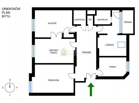 Orientacni_plan_bytu_Evropska.jpg | Prodej bytu, 4+1, 149 m²