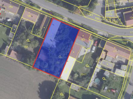 Katastrální mapa | Prodej - pozemek pro bydlení, 878 m²