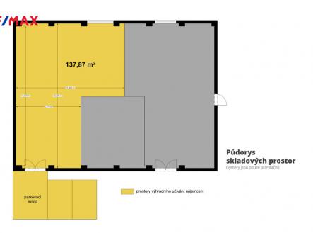 Pronájem - skladovací prostor, 138 m²