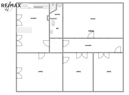 Půdorys | Pronájem bytu, 4+kk, 90 m²