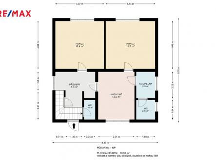 Půdorys 1.NP | Prodej - dům/vila, 125 m²