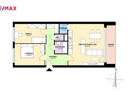 precechtelova-schema.jpg | Pronájem bytu, 3+kk, 75 m²