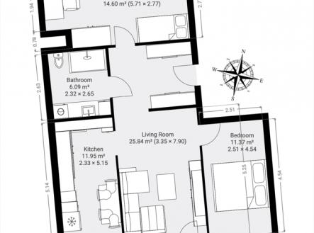 Půdorys | Prodej bytu, 3+1, 76 m²