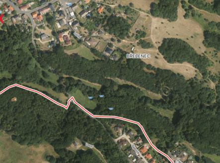 Satelitní mapa | Prodej - pozemek, trvalý travní porost, 14 373 m²