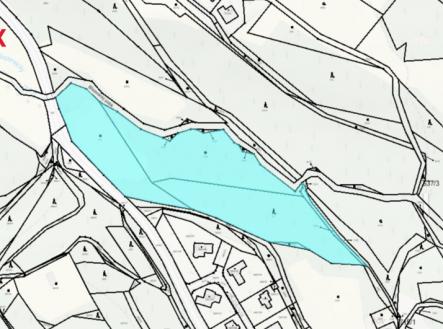 Katastrální mapa | Prodej - pozemek, trvalý travní porost, 14 373 m²