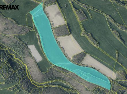 Katastrální ortofoto mapa | Prodej - pozemek, trvalý travní porost, 71 898 m²