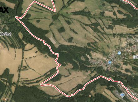 Satelitní mapa | Prodej - pozemek, les, 71 898 m²