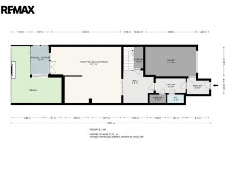 Půdorys 1.NP | Prodej - dům/vila, 177 m²