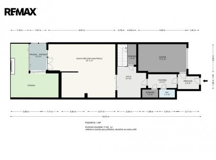 Půdorys 1.NP | Prodej - dům/vila, 177 m²