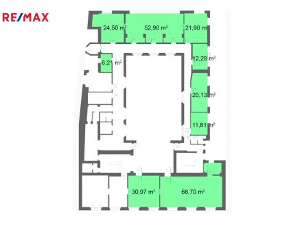 louny-sporitelna-2np-schema-celek-1.jpg | Pronájem - kanceláře, 245 m²