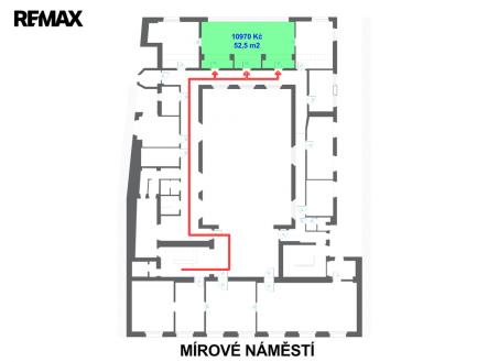 louny-sporitelna-2np-schema-209.jpg | Pronájem - kanceláře, 52 m²