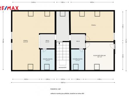 Půdorys | Prodej bytu, 3+kk, 117 m²