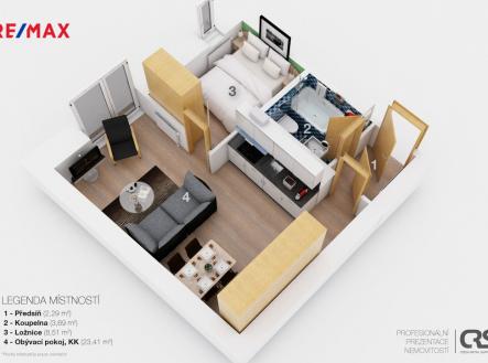 3d-layout.jpg | Pronájem bytu, 2+kk, 37 m²