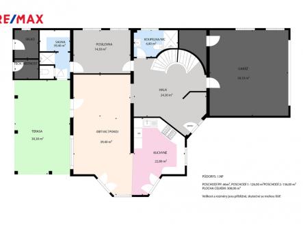 Půdorys 1.NP | Prodej - dům/vila, 328 m²