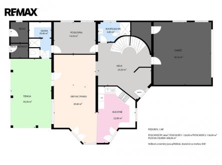 Půdorys 1.NP | Prodej - dům/vila, 328 m²