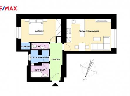 hajkova-schema.jpg | Prodej bytu, 2+kk, 57 m²