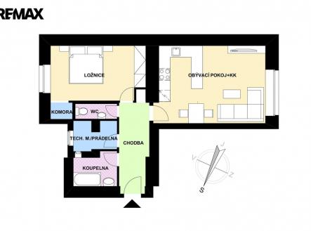 hajkova-schema.jpg | Prodej bytu, 2+kk, 57 m²