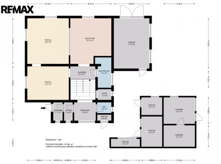 Půdorys 1.NP | Prodej - dům/vila, 156 m²