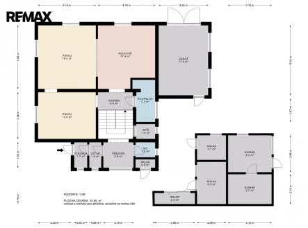 Půdorys 1.NP | Prodej - dům/vila, 156 m²