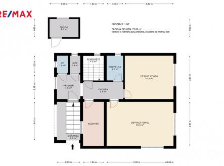 Půdorys 1.NP | Prodej - dům/vila, 210 m²
