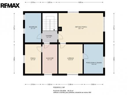 Půdorys 2.PP | Prodej - dům/vila, 210 m²