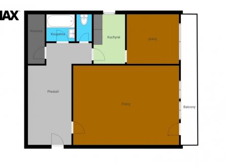 pudorys.jpg | Prodej bytu, 2+kk, 55 m²