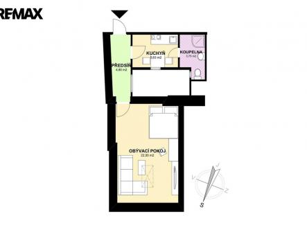 roudnice-1kk-schema.jpg | Pronájem bytu, 1+1, 33 m²