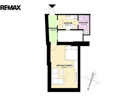 roudnice-1kk-schema.jpg | Pronájem bytu, 1+1, 33 m²