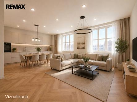 louny-2kk-obyvak-vizu.jpg | Pronájem bytu, 2+kk, 66 m²