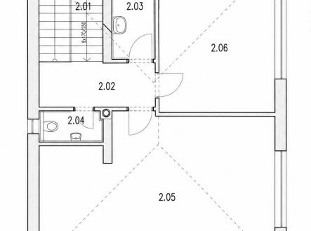 Půdorys 2.NP | Pronájem - obchodní prostor, 301 m²