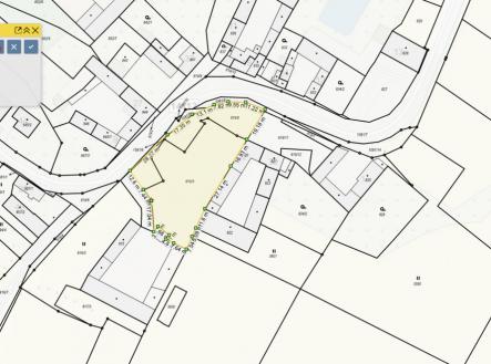 Katastrální mapa | Pronájem - pozemek pro bydlení, 2 837 m²