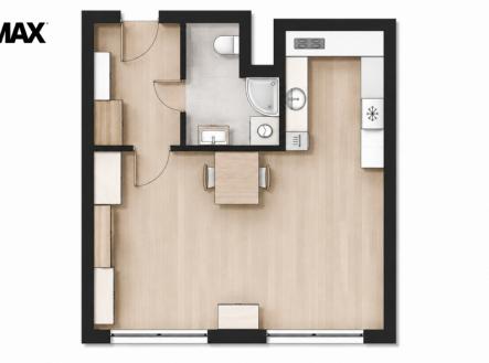 Orientační plánek | Pronájem bytu, 1+kk, 35 m²