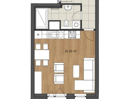 Pronájem bytu, 1+kk, 50 m²