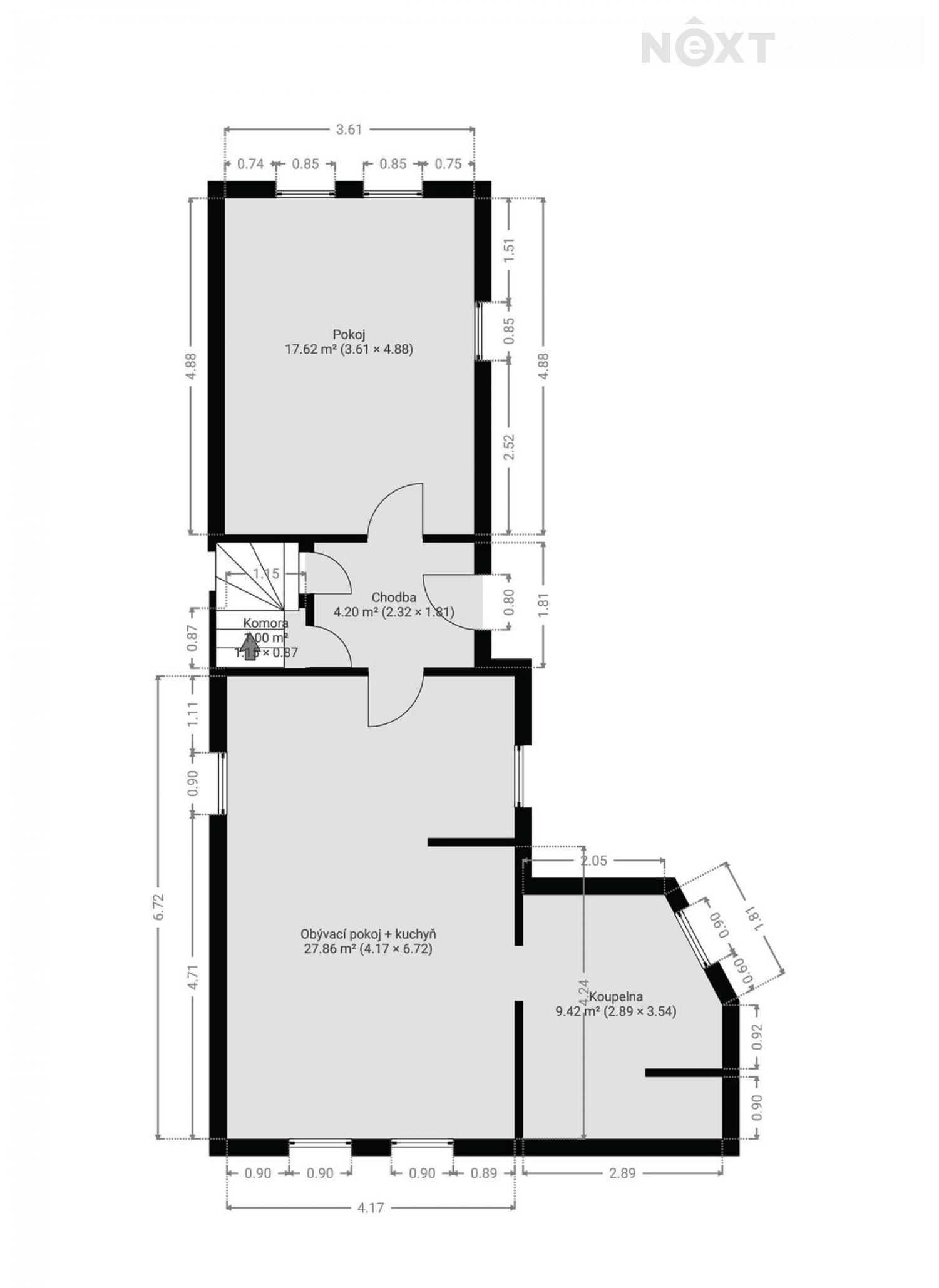 Prodej Rodinný dům, 60㎡|Pardubický kraj, Ústí nad Orlicí, Žamberk, Draha 318, 56401