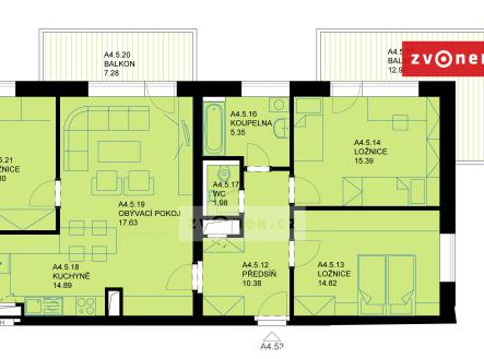 Obrázek k zakázce č.: 706646 | Prodej bytu, 4+kk, 113 m²