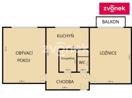 Obrázek k zakázce č.: 729421 | Prodej bytu, 2+1, 62 m²