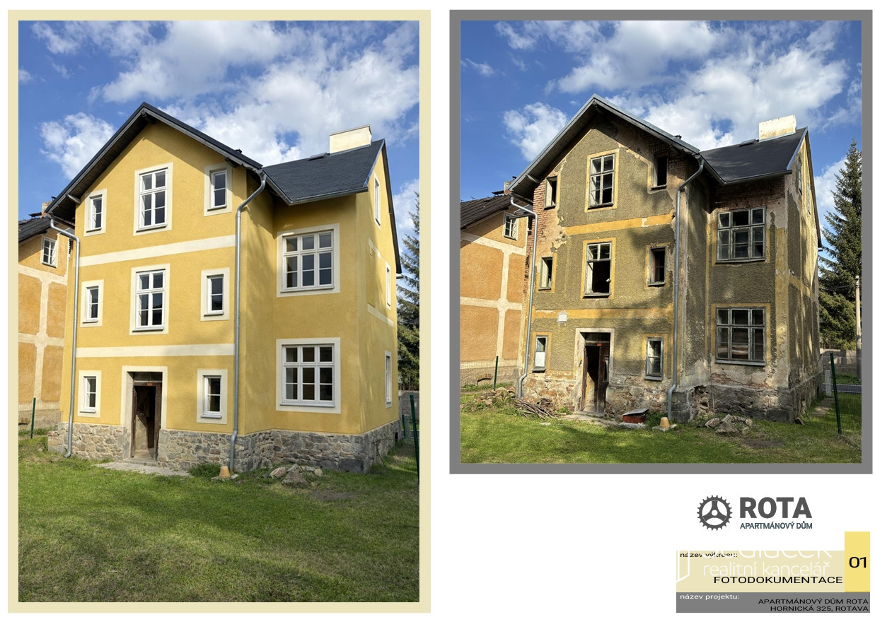 Dům se studií na 6 apartmánů Rotava – Krušné hory