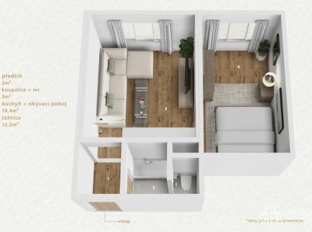 Pronájem bytu, 1+1, 38 m²