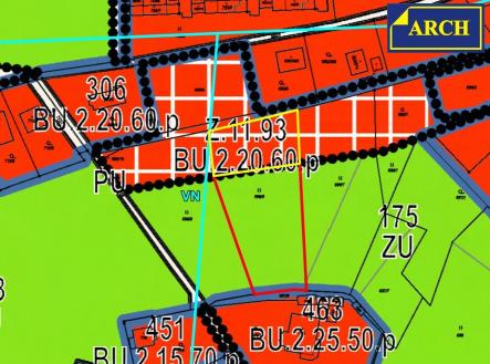 2-2 územní plán 2.parcela | Prodej - pozemek pro bydlení, 1 217 m²