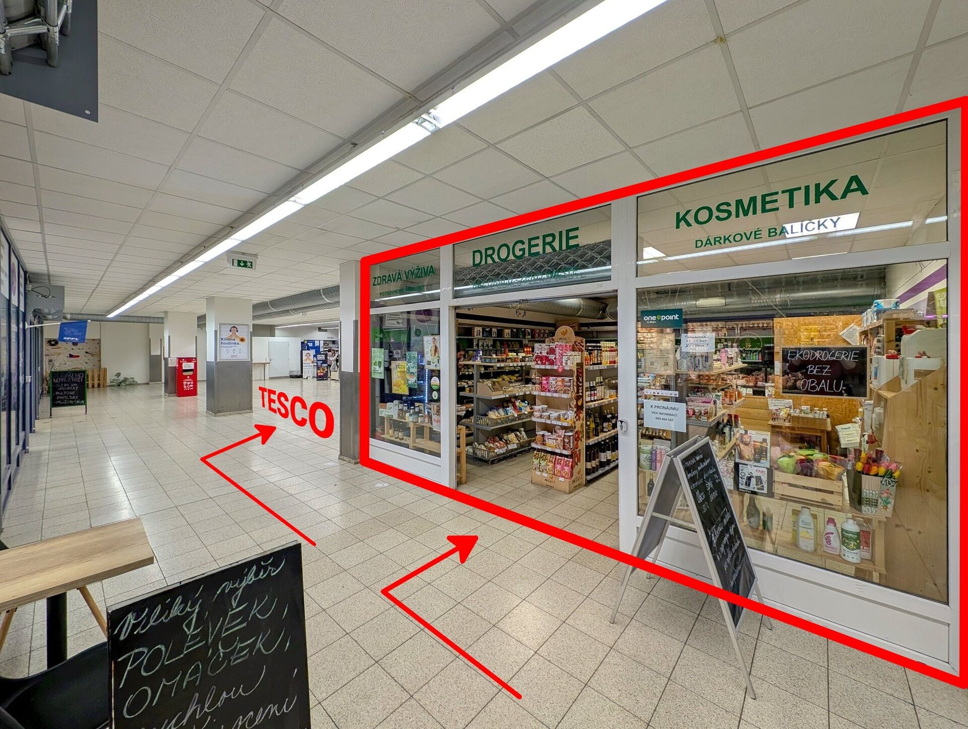 Obchod 35 m2 přímo u vstupu do TESCO – Liberec, Ruprechtice