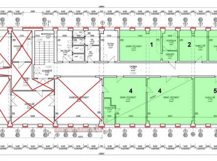 Pronájem - kanceláře, 202 m²