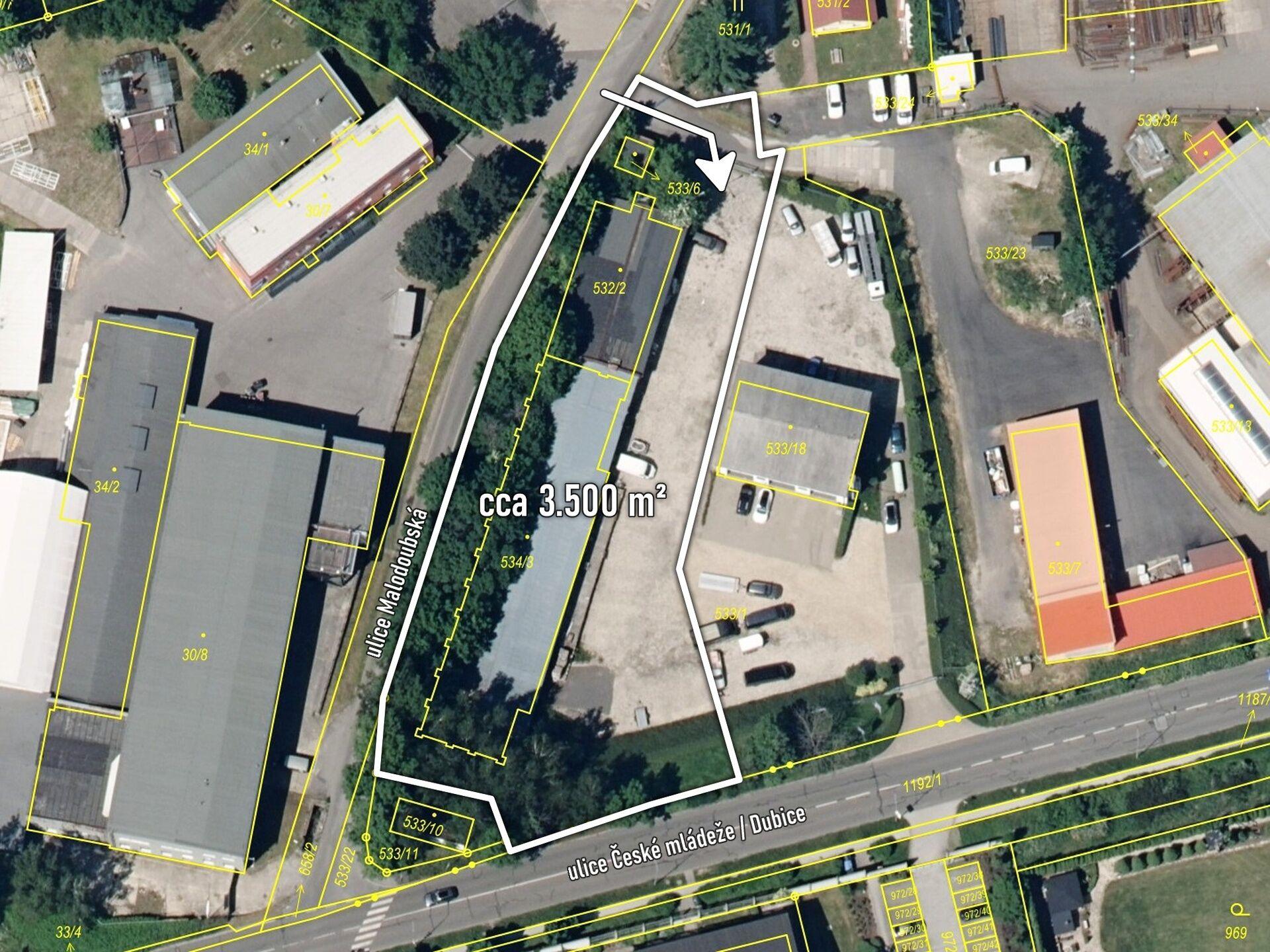 Pozemky o výměře 3.500 m2 v Liberci, u silnice České mládeže / Dubice