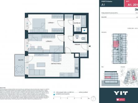 Prodej bytu, 3+kk, 79 m²