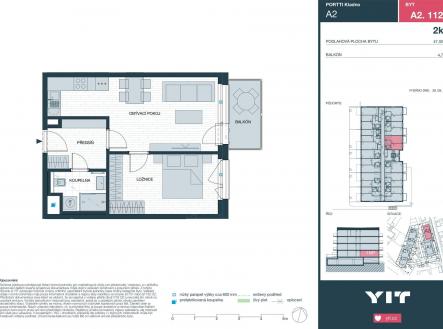 Prodej bytu, 2+kk, 52 m²