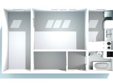 Půdorys má pouze orientační a ilustrační charakter | Prodej bytu, 2+1, 44 m²