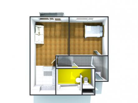 Orientační plánek bytu | Prodej bytu, 2+kk, 50 m²