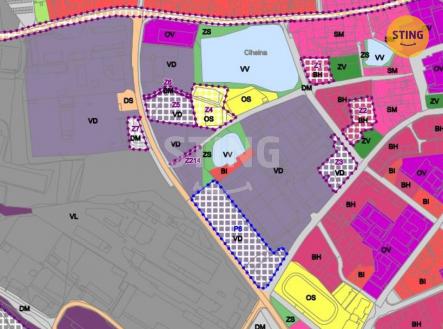 Územní plán | Pronájem - komerční objekt, průmyslový areál, 1 500 m²