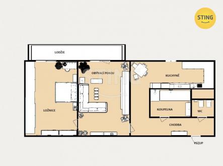 1.jpg | Prodej bytu, 2+1, 58 m²