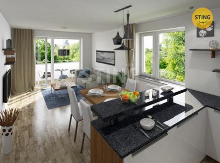 interier_OP2_rel02b-alternativ | Prodej bytu, 3+kk, 77 m²