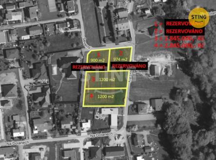 rozdělení do nabídky inzerce s cenami - REZERVOVÁNO.jpg | Prodej - pozemek pro bydlení, 1 317 m²